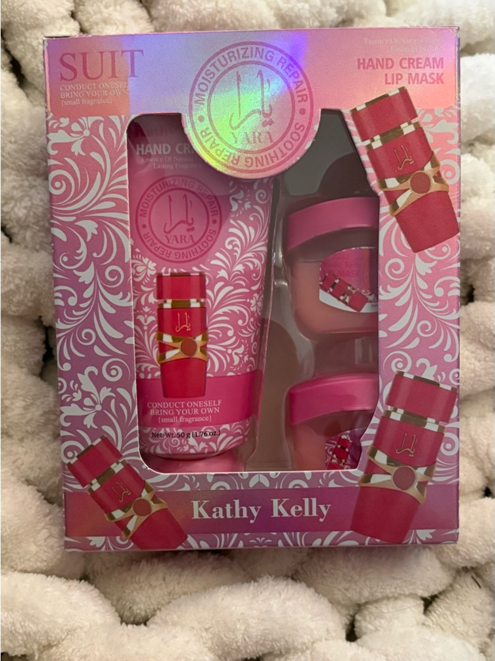 Yara Candy - Kathy Kelly Pink Hand Cream & Lip Mask Gift Set